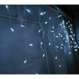 Springos - Instalatie luminoasa Craciun cu 500 leduri, cu telecomanda, 23 m, 8 functii, exterior/interior, tip perdea de turturi albi, lumina rece - 8