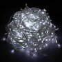 Springos - Instalatie luminoasa de Craciun cu 300 leduri, 13 m, 8 functii, exterior/interior, tip perdea de turturi albi, lumina rece - 12