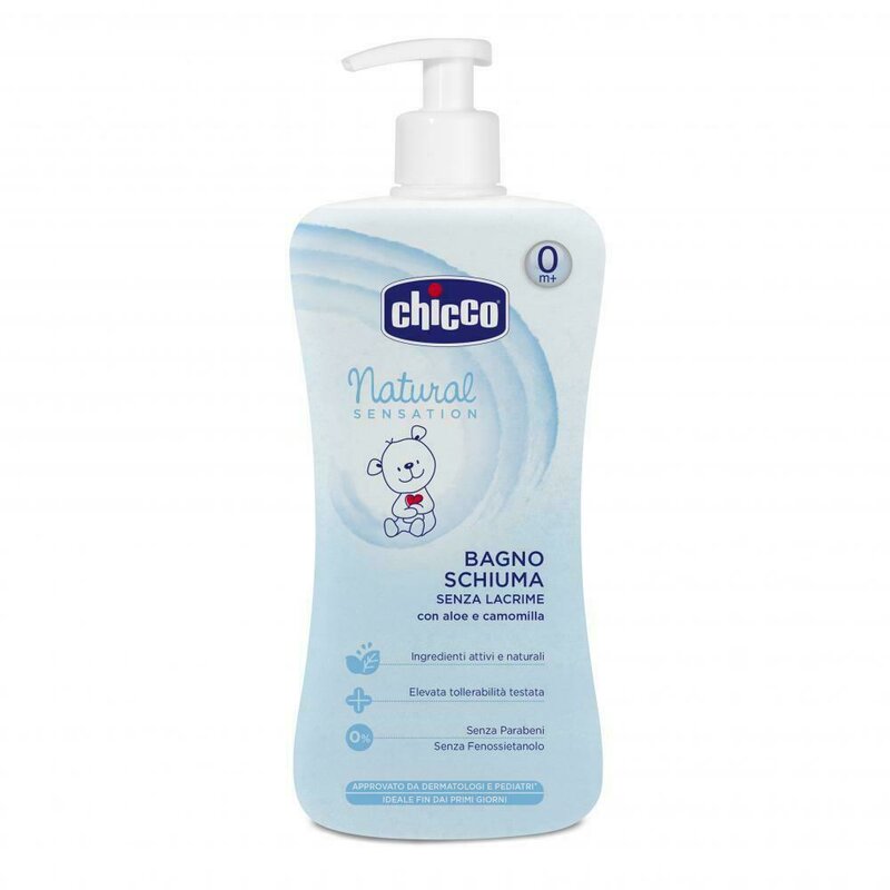 Chicco - Spuma de baie fara lacrimi Natural Sensation, 500ml, 0+luni