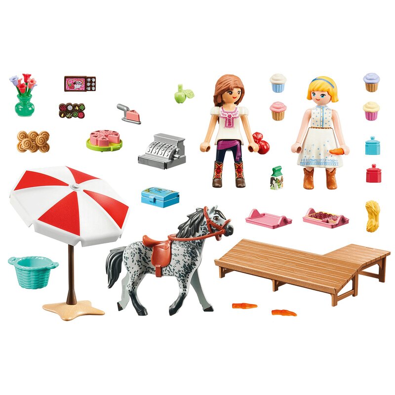 Playmobil - set de constructie stand cu prajituri in miradero spirit
