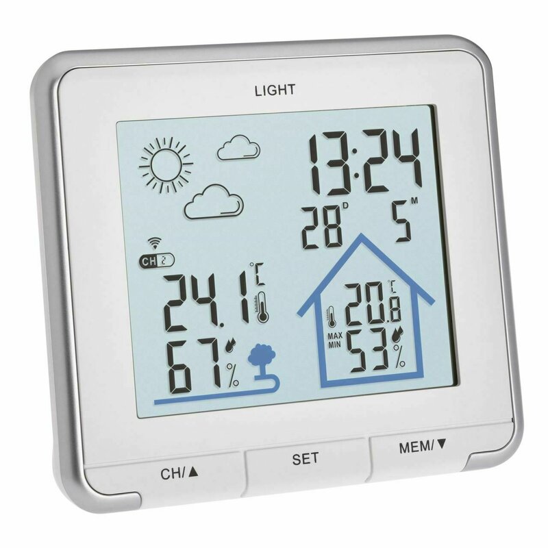 Tfa - termometru si higrometru statie meteo wireless life 35.1153.02 cu transmitator extern, alb