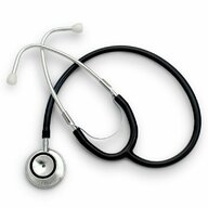 Little Doctor - Stetoscop LD Prof I, stetoscop metalic utilizabil pe ambele parti, diafragma mare, Negru/Inox