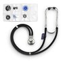 Little doctor - Stetoscop  LD SteTime cu ceas, 2 tuburi, lungime tub 56cm, Negru/Inox - 1
