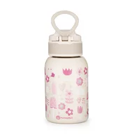 Sticla termos lichide, Petite&Mars, Twinkling Fairy, Din otel inoxidabil, Cu mentinere de temperatura calda pana la 12 h, Rece pana la 24 h, 350 ml, Fara BPA, Cu maner de transport, 12 luni+, Bej/Roz