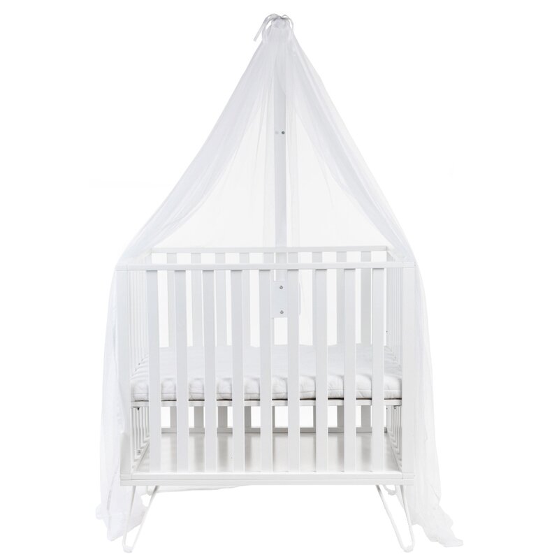 Childhome - suport baldachin , din fag, cu plasa de tantari, alb