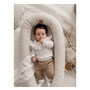 Suport de dormit Babynest 2in1 bara protectie patut Premium In Sepia Rose by BabySteps, 95x53 cm - 4