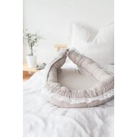 Babyly - Suport de dormit Babynest Premium 100% in si dantela, Bej, by , 80x50 cm
