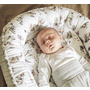 Suport de dormit Babynest Premium Bumbac si Catifea Goose Family - Vintage Beige by BabySteps, 70x35 cm - 3
