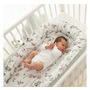 Suport de dormit Babynest Premium Bumbac si Catifea Goose Family - Vintage Beige by BabySteps, 70x35 cm - 5