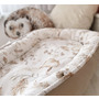 Suport de dormit Babynest Premium Bumbac si Catifea Goose Family - Vintage Beige by BabySteps, 70x35 cm - 7