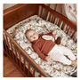 Suport de dormit Babynest Premium Bumbac si Catifea Goose Family - Vintage Beige by BabySteps, 70x35 cm - 8