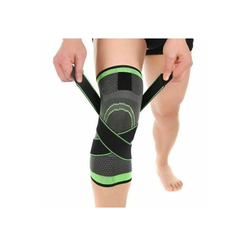 Dhs - suport genunchi neopren, negru-verde