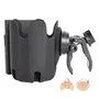 Suport pentru carucior, Bebe Stars, Universal, Pentru biberon/pahar si carcasa smartphone, Rotire 360 grade, Din materiale ecologice, Black - 2
