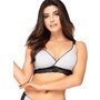 Sutien alaptat, Mama Daily, Din 100% bumbac si dantela, Masura 80C, Grey Melange - 1