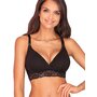 Sutien alaptat, Mama Daily, Din 100% bumbac si dantela, Masura 85C, Black - 1