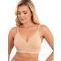 Sutien alaptat, Valentina, Din 92% poliamida si 8% elastan, Masura L/XL, Beige - 2