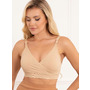 Sutien alaptat, Valentina, Din 92% poliamida si 8% elastan, Masura L/XL, Beige - 8