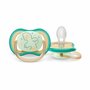 Suzeta bebelus, Philips Avent, Ultra Air, Ortodontica, Silicon moale igienic, Disc de protectie moale si flexibil, Fara BPA, 0- 6 luni+, Fosforescenta, 1 buc, Deco Verde