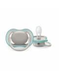 Suzeta bebelus, Philips Avent, Ultra Air, Ortodontica, Silicon moale igienic, Disc de protectie moale si flexibil, Fara BPA, 18 luni+, 1 buc, Gri