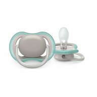Suzeta bebelus, Philips Avent, Ultra Air, Ortodontica, Silicon moale igienic, Disc de protectie moale si flexibil, Fara BPA, 18 luni+, 1 buc, Gri