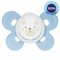Suzeta, Chicco, Physio Comfort, Din silicon, Forma ortodontica, 0-6 luni, albastru