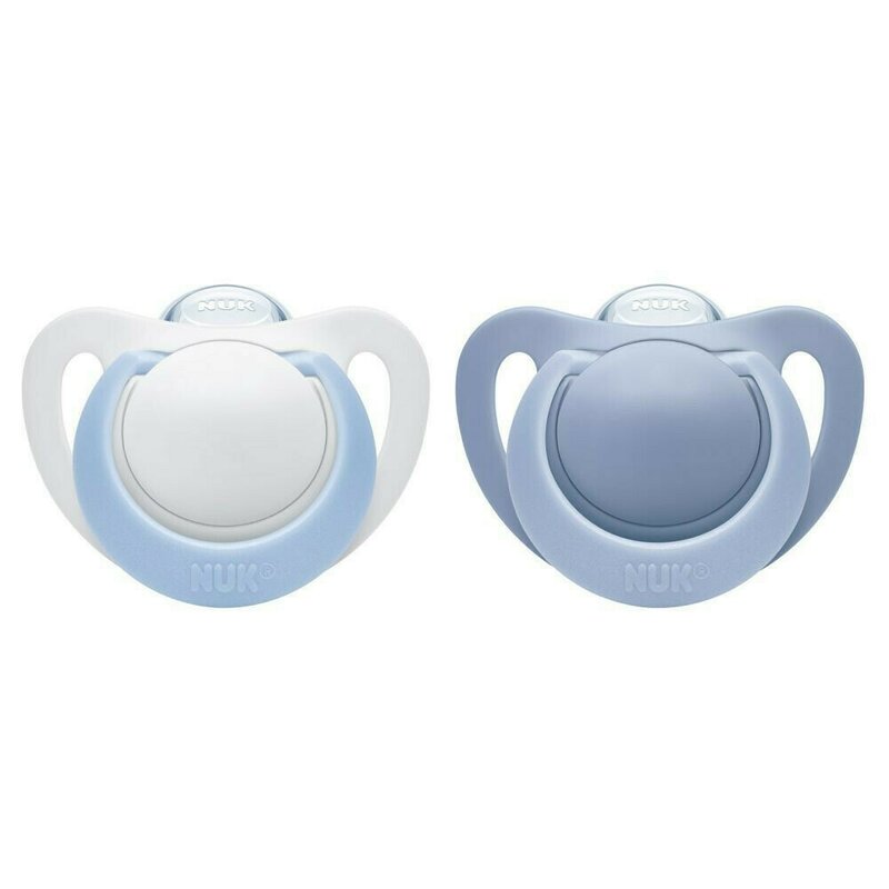Nuk - suzeta din silicon genius m0, 0-2 luni, 2 buc, blue
