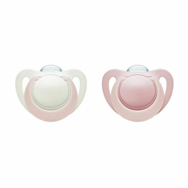 Nuk - suzeta din silicon genius m3, 18-36 luni, 2 buc, rose