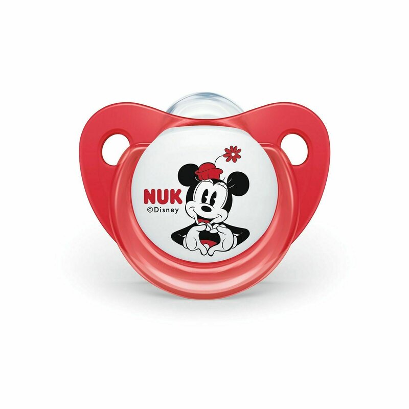 Nuk - Suzeta din silicon Mickey M1, 6-18 luni, Rosu