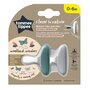 Suzeta Tommee Tippee Closer to Nature, 0-6 luni "Breast like pacifier", Verde/Gri, 2 buc - 5