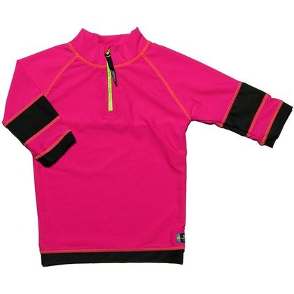 Swimpy - Tricou de baie pink black marimea 104- 116 protectie UV 