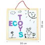 Tabla educationala 3 in 1 cu litere magnetice Ecotoys ESC-W-018A - 7