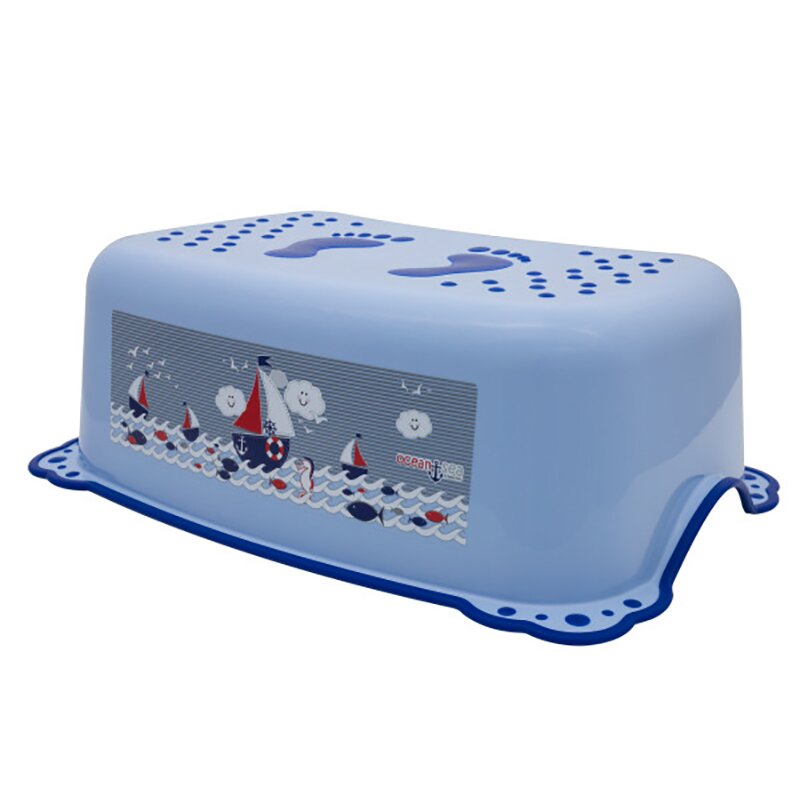 Mykids - taburet inaltator baie copii ocean sea, cu sistem antialunecare, albastru