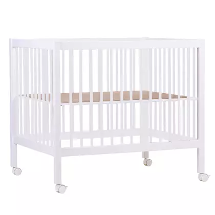 Tarc Childhome 97 cu roti 75x95 cm MDF Alb