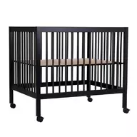 Tarc Childhome 97 cu roti 75x95 cm MDF Negru