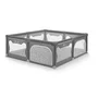 Tarc de joaca copii, Lionelo, Willow XL,180 x 200 cm, Pliere compacta, Include geanta de transport, Din plasa, Cu doua intrari laterale si fermoar, Cu ventuze pentru stabilitate, Conform cu EN 12227:2010, Gri - 3