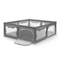 Tarc de joaca copii, Lionelo, Willow XL,180 x 200 cm, Pliere compacta, Include geanta de transport, Din plasa, Cu doua intrari laterale si fermoar, Cu ventuze pentru stabilitate, Conform cu EN 12227:2010, Gri - 4