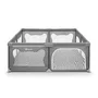 Tarc de joaca copii, Lionelo, Willow XL,180 x 200 cm, Pliere compacta, Include geanta de transport, Din plasa, Cu doua intrari laterale si fermoar, Cu ventuze pentru stabilitate, Conform cu EN 12227:2010, Gri - 5