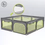 Tarc de joaca copii, Lionelo, Willow XL,180 x 200 cm, Pliere compacta, Include geanta de transport, Din plasa, Cu doua intrari laterale si fermoar, Cu ventuze pentru stabilitate, Conform cu EN 12227:2010, Gri - 12