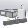 Tarc de joaca copii, Lionelo, Willow XL,180 x 200 cm, Pliere compacta, Include geanta de transport, Din plasa, Cu doua intrari laterale si fermoar, Cu ventuze pentru stabilitate, Conform cu EN 12227:2010, Gri - 15