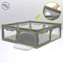 Tarc de joaca copii, Lionelo, Willow XL,180 x 200 cm, Pliere compacta, Include geanta de transport, Din plasa, Cu doua intrari laterale si fermoar, Cu ventuze pentru stabilitate, Conform cu EN 12227:2010, Gri - 17