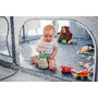 Tarc de joaca copii, Lionelo, Willow XL,180 x 200 cm, Pliere compacta, Include geanta de transport, Din plasa, Cu doua intrari laterale si fermoar, Cu ventuze pentru stabilitate, Conform cu EN 12227:2010, Gri - 26