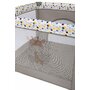 Tarc de joaca, FreeON, Patrat, Pliabil, Intrare cu fermoar, Laterale din plasa, 93x93x87 cm, Pana la 15 kg, 6 luni+, Gri - 3