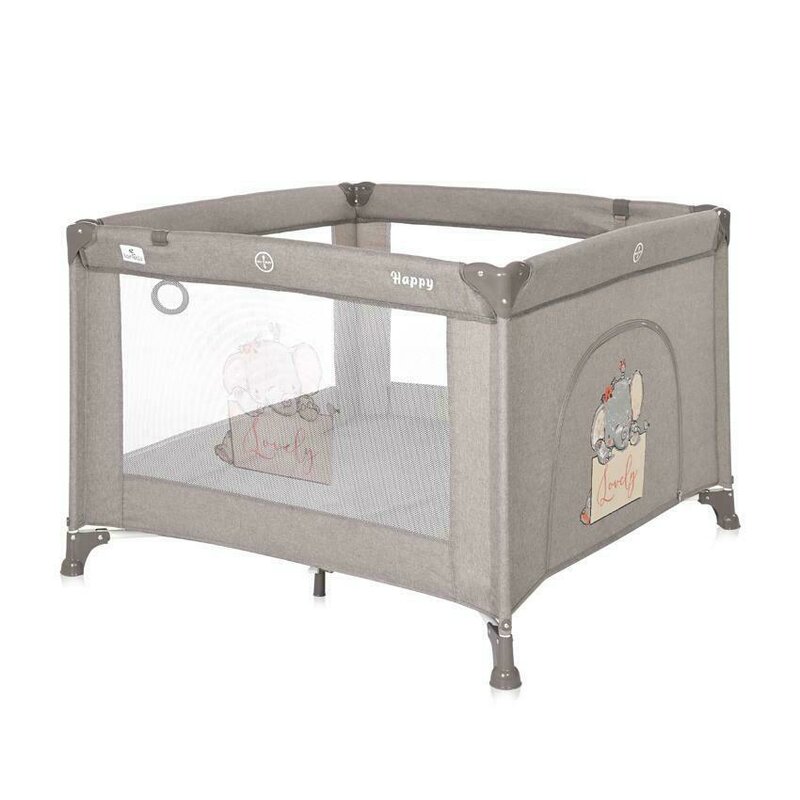 Lorelli - tarc de joaca happy game zone string elephant din metal, 94x94 cm, bej