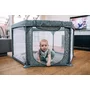 Tarc de joaca, FreeON, Hexagonal, Pentru bebe, Cu 4 manere, Intrare cu fermoar, Cu geanta de transport, 117 x 67 x 67 cm, Conform cu standardul european de securitate EN 12227:2010, Grey - 2