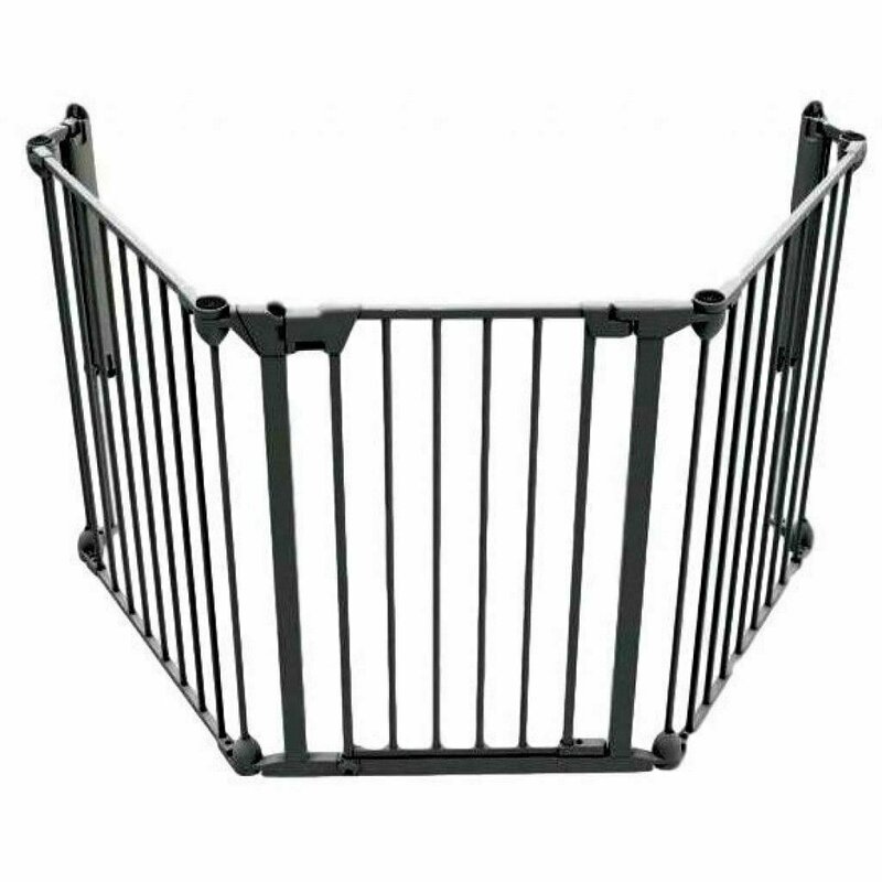 Noma - tarc de siguranta modular, cu 3 panouri din metal, 198x73 cm, negru