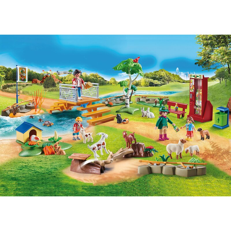 Playmobil - set de constructie tarcul animalelor de la zoo family fun