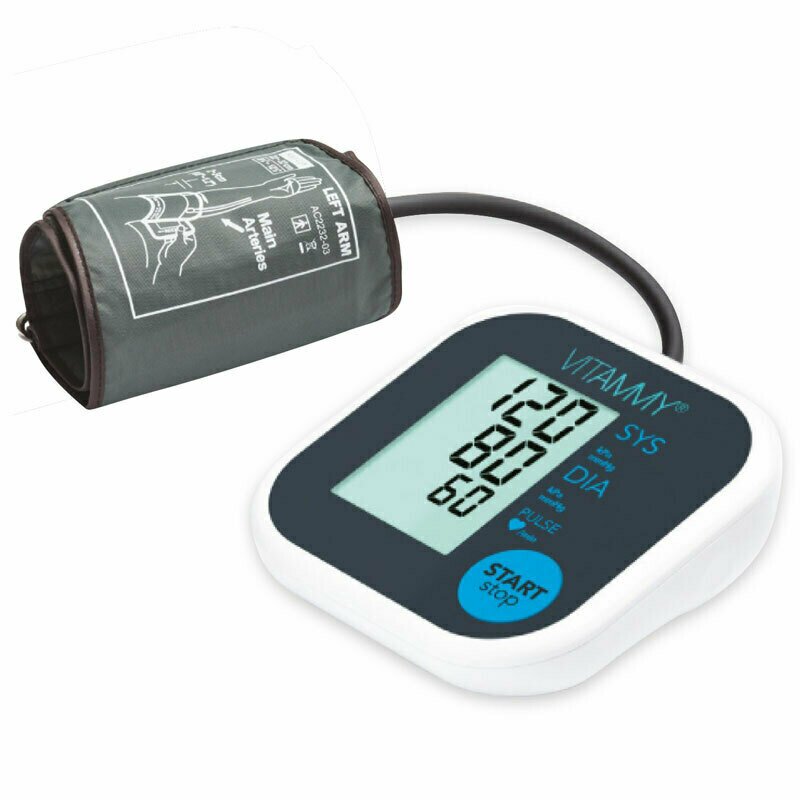 Vitammy - tensiometru electronic de brat beat, manseta 22-32 cm, alb/negru
