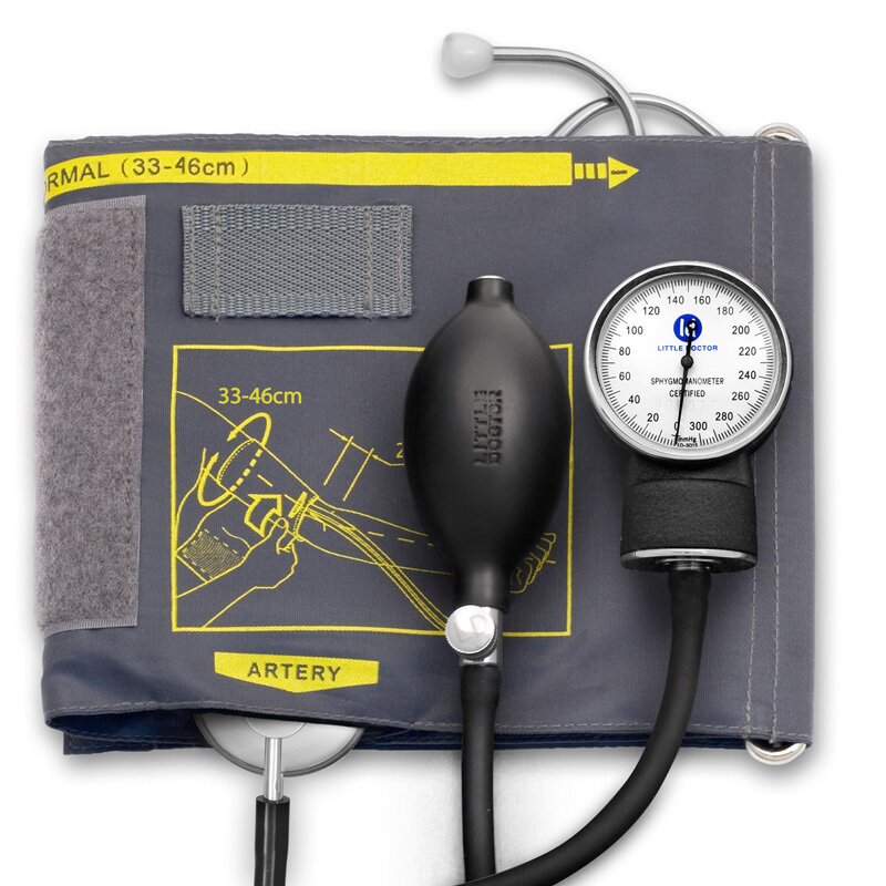 Little doctor - Tensiometru mecanic LD 60, stetoscop atasat, manseta 33-46 cm, manometru din metal