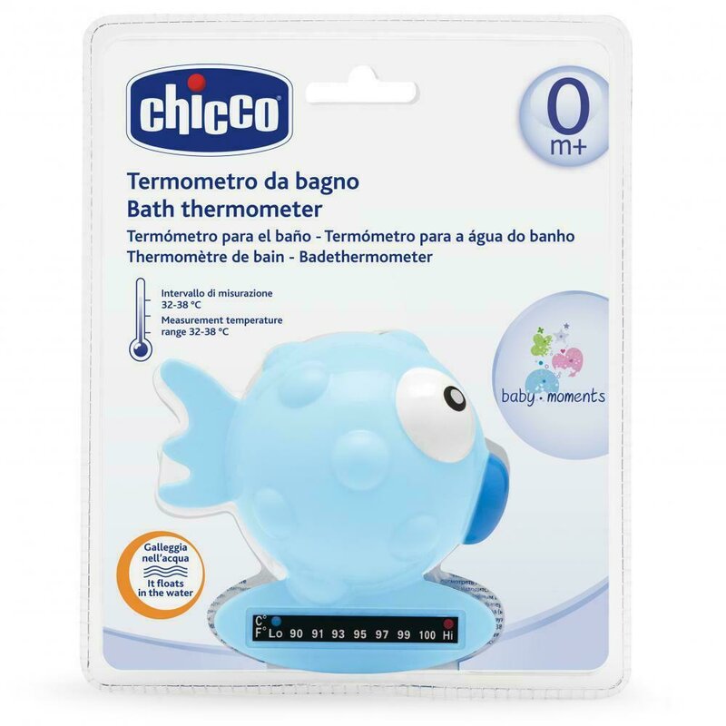 Chicco - termometru de baie , forma de peste, blue, 0luni+