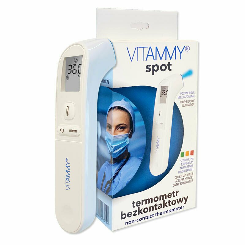 Vitammy - termometru non-contact spot, tehnologie infrarosu, pentru frunte, uz casnic si profesional